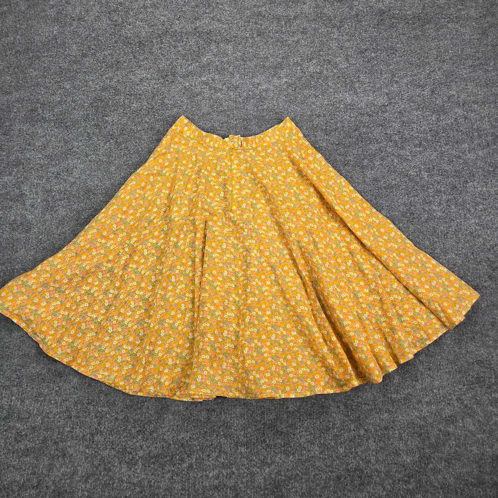 Vintage Floral Skirt Midi A-Line Ditsy Floral Flowers Dress 26" Waist XS?